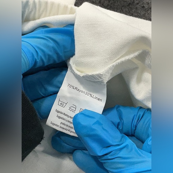 White Linen Straight Legs Pants - Picture 7 of 7